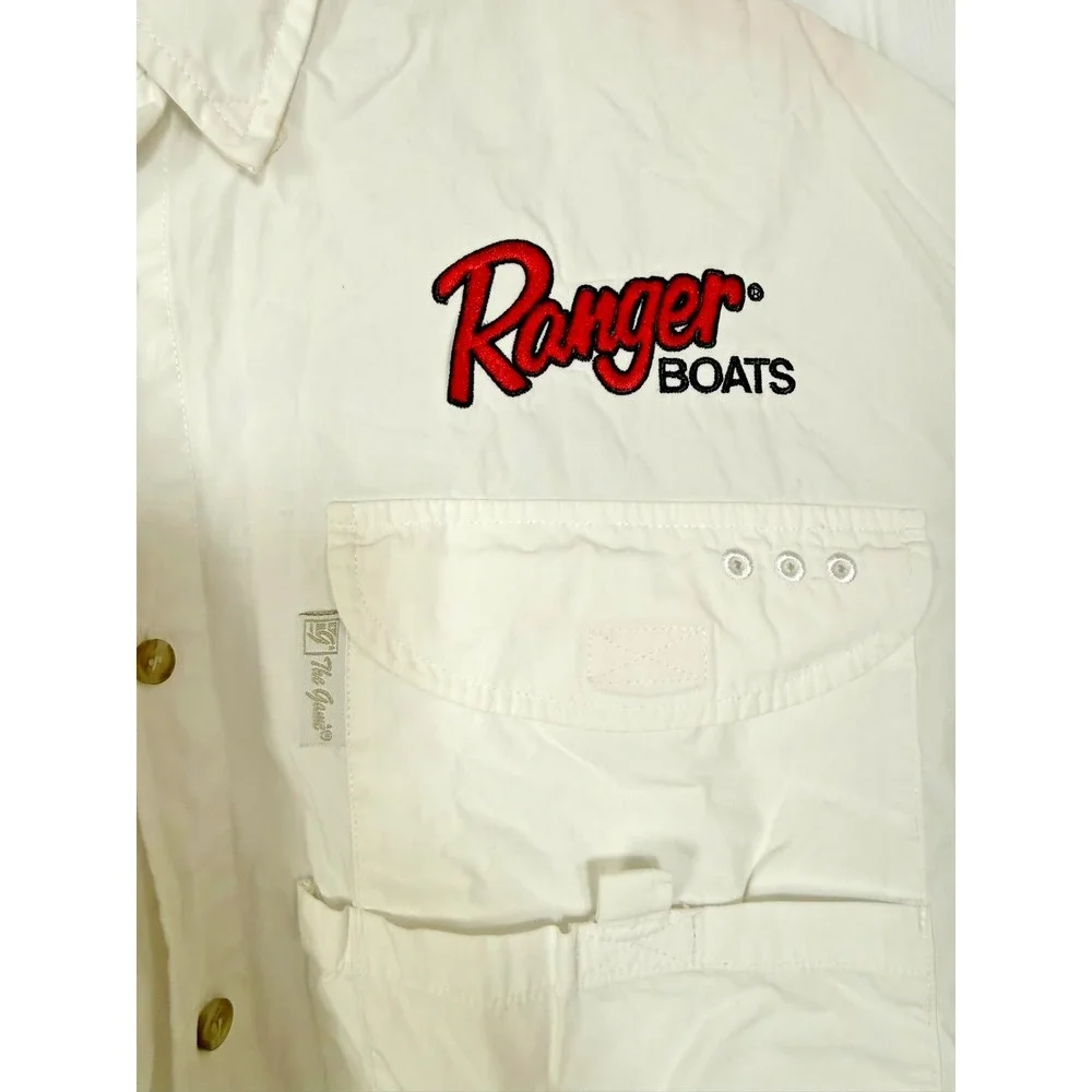 VTG Ranger Boats Fishing‎ Shirt L White Vented The Game Logo Cup Tournament